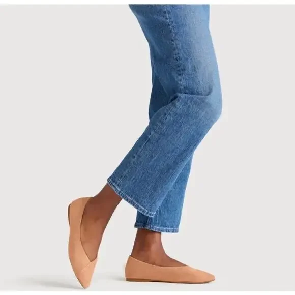 BIRDIES Goldfinch Tan Suede Ballet Flat Women's Size 9 Pointed Toe Leather Fall - Picture 4 of 13